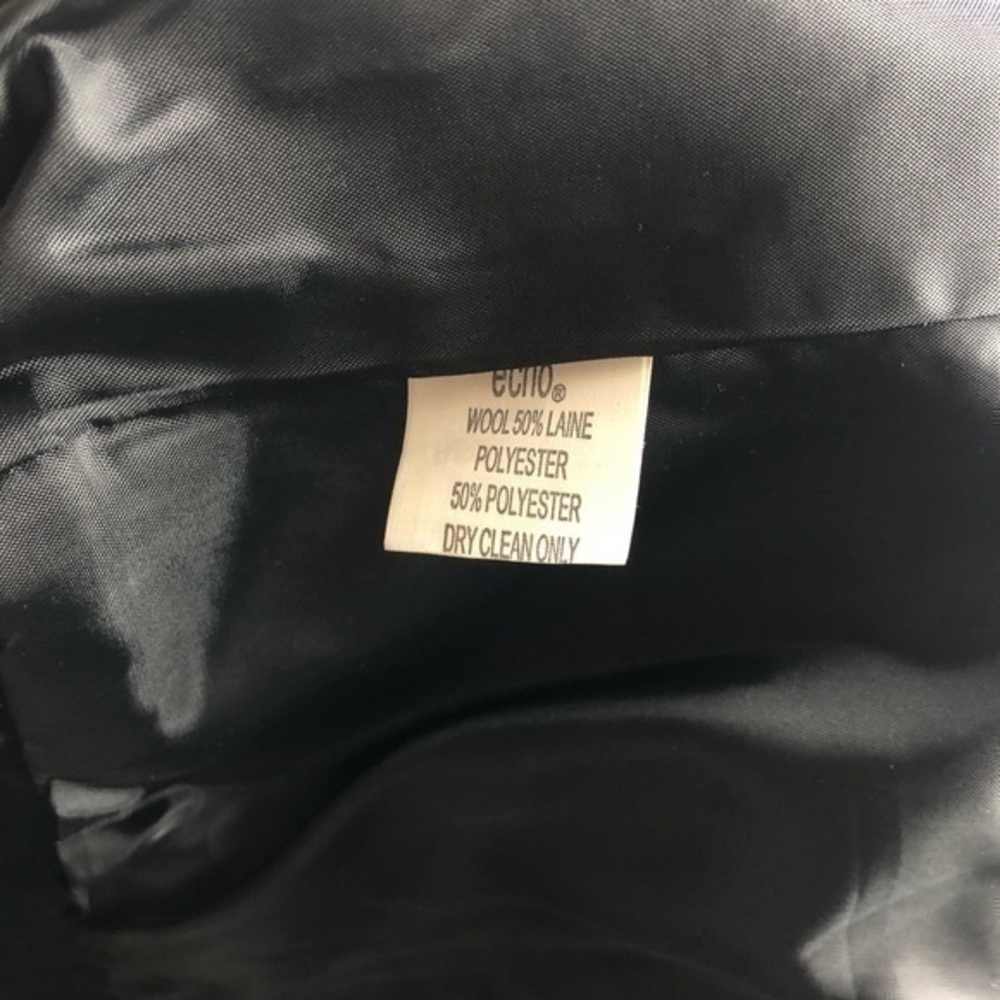 Echo Black Wool Blend Short Sleeve Cropped Jacket Size S/M - Picture 9 of 9